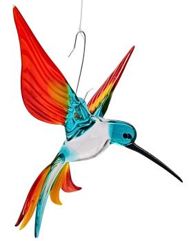 Hängevogel, Kolibri (türkis-gelb-rot)